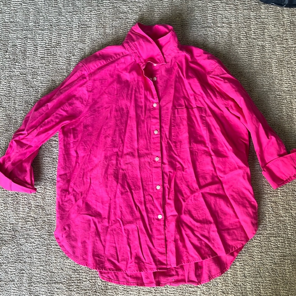 Pink button up
